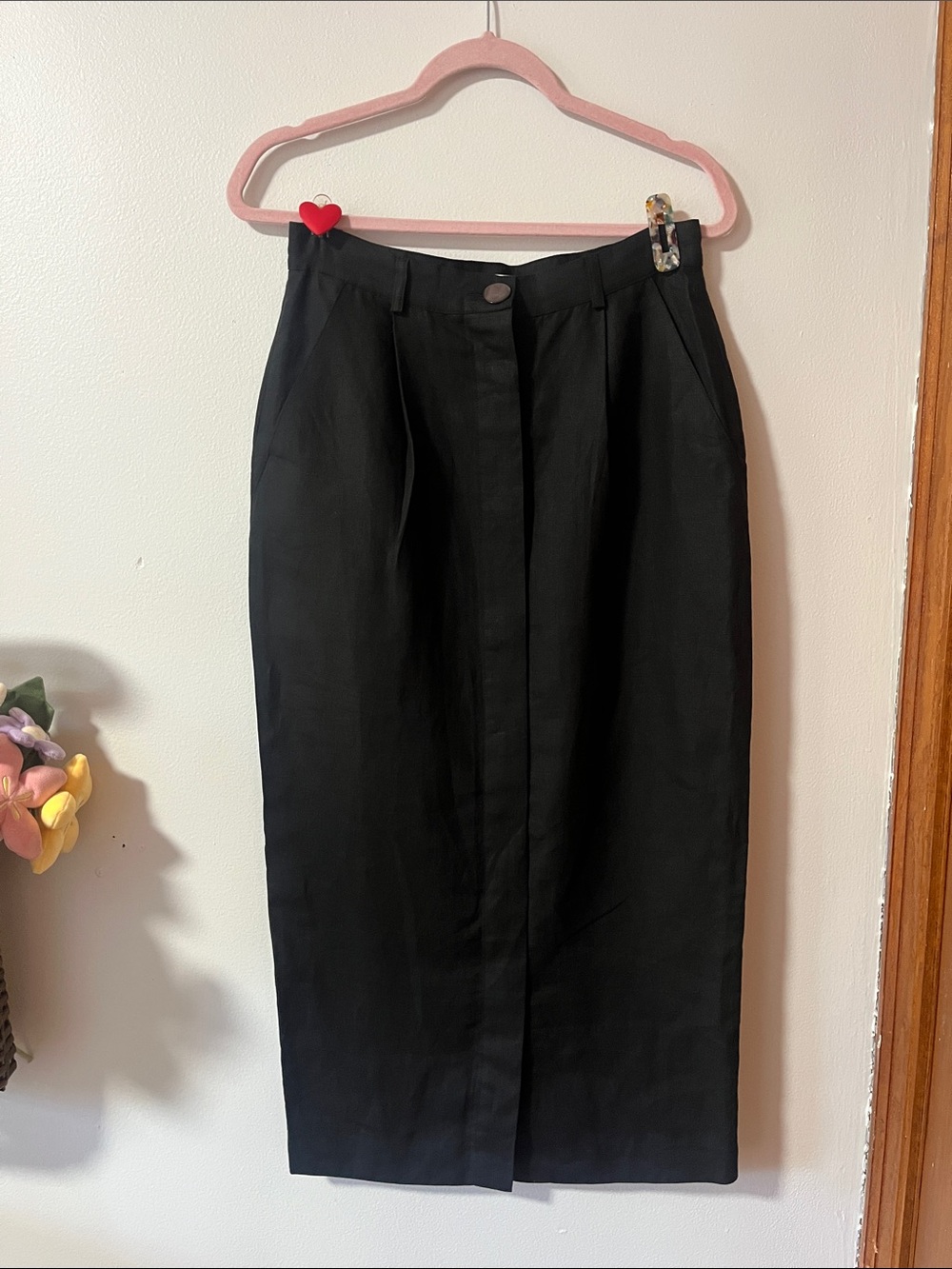 MaxMara Black Midi Pencil Skirt